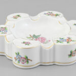 Herendi Eton mintás porcelán hamutál. Kézzel festett, jelzett, kopással. d:15 cm - Image 2