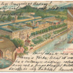 1903 Budapest II. Császár fürdő, belső. Kosmos Art Nouveau, floral, litho (fa)