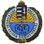~1920-1930. 'Magyar Ebtenyésztők Országos Egyesülete' zománcozott, aranyozott bronz gomblyukjelvény (24x23mm) T:XF