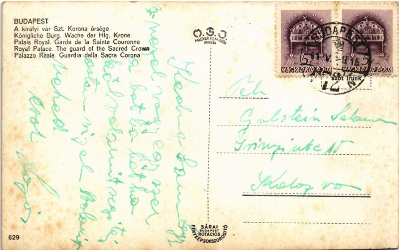1941 Budapest I. Szt. Korona őrség a királyi várban (fl) - Image 2