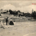 1910 Balatonszepezd, Szepezd; Balaton part, vízhordó ökörszekér. Mérei Ignác 656. 1909. (EK)
