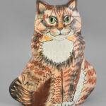 Cats by Nina macskás porcelán váza. Matricás, jelzett, hibátlan 29 cm