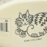 Cats by Nina macskás porcelán váza. Matricás, jelzett, hibátlan 29 cm - Image 3
