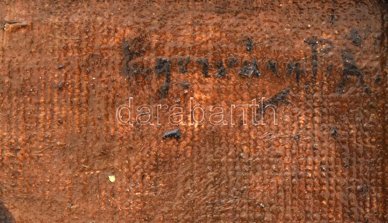 Egerváry Potemkin Ágost (1858-1930): Menyecske. Olaj, vászon. Jelezve jobbra fent. 27x22 cm. Dekoratív keretben. - Image 2