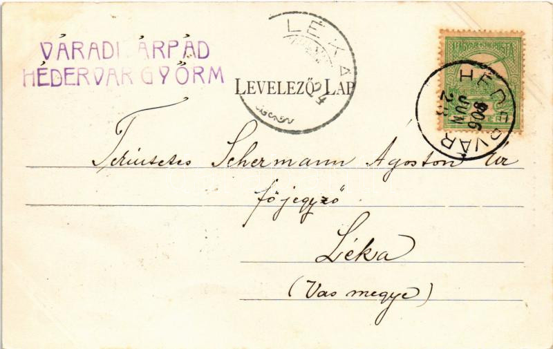 1906 Hédervár, Gróf Khuen-Héderváry kastély, Kontfa - Image 2