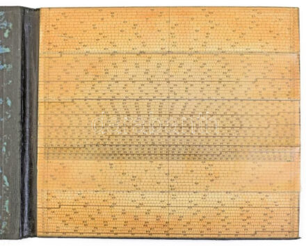 1963 Földmértani logartábla(?), kissé viseltes, sérült állapotban, 29x25,5 cm