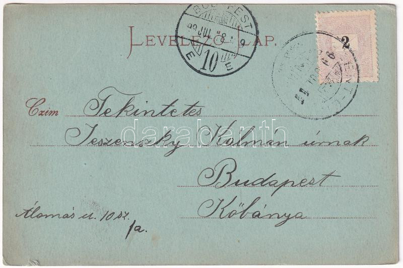 1899 (Vorläufer) Szentendre, Szent-Endre; Duna este. Hadzsics Camill kiadása (EK) - Image 2