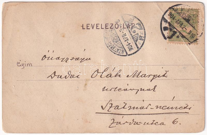 1904 Pécs, Evangélikus templom. Fürst Lipót kiadása (fa) - Image 2