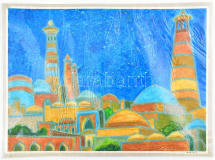 Backo jelzéssel: 6 db mű. Vegyes technika, papír, 30x43 cm körüli méretekben