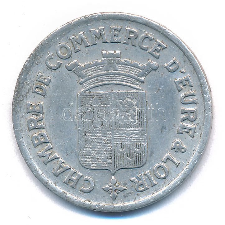 Franciaország 1922. 15c Al 'Eure & Loir Kereskedelmi Kamara' zseton T:XF France 1922. 15 Centimes Al 'Chamber of Commerce Eure & Loir' token C:XF - Image 2