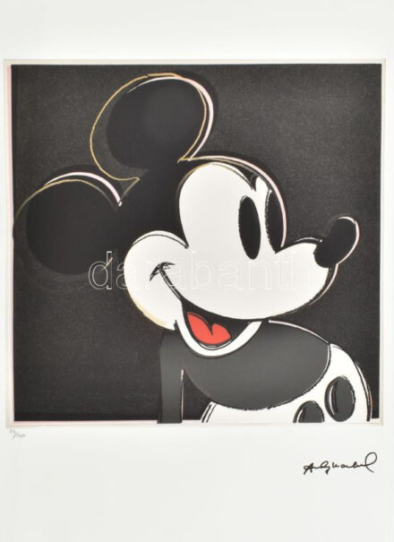 Andy Warhol (1928-1987): Mickey Mouse. Ofszet litográfia, papír, jelzett a nyomaton. Kézzel sorszámozott: 79/100, jelzett a nyomaton. Georges Israel editeur - Leo Castellli New York, szárazpecséttel, tanúsítvánnyal / Ofset Lithography on