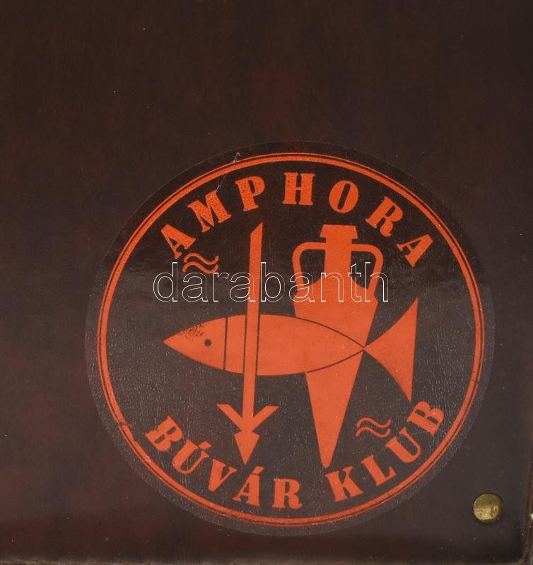 Kodak bőr fotóstáska, az oldalán 'Amphora Búvár Klub' címkével, 33x39x22 cm - Image 3