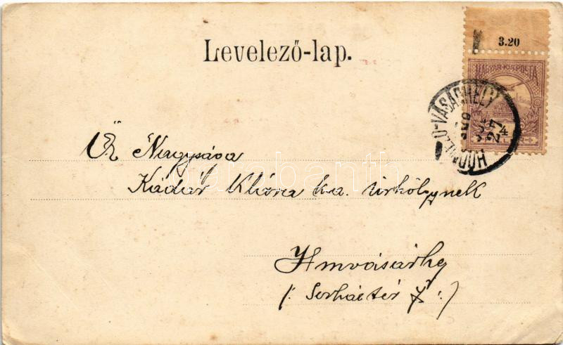 Kossuth pénz. Öt forint. Gersten Aarmin 14270. / Kossuth-Geld / Hungarian banknote (ázott sarok / wet corner) - Image 2