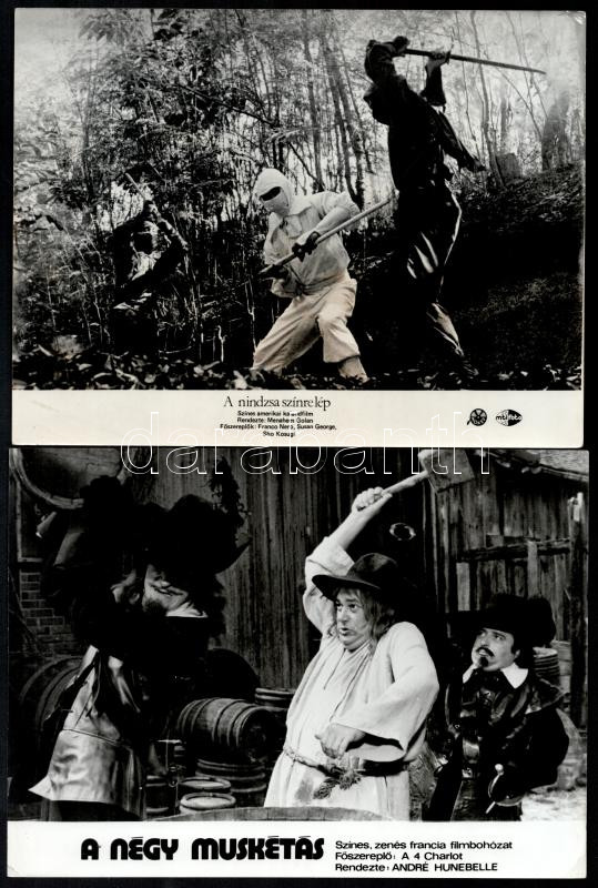 cca 1989 előtt készült külföldi filmekből egy-egy jelenet, 27 db vintage produkciós filmfotó, ezüst zselatinos fotópapíron, a használatból eredő (esetleges) kisebb hibákkal, 18x24 cm - Image 2