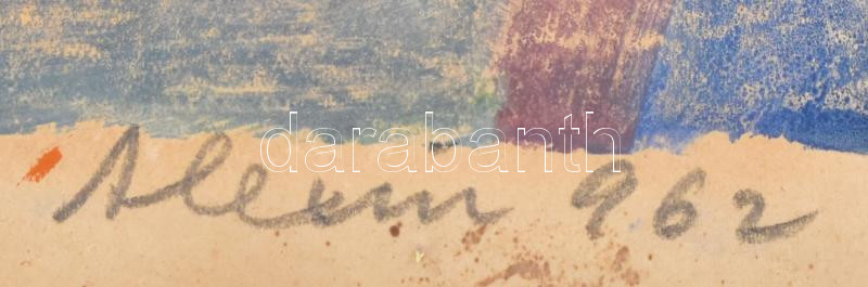 Alexin Andor (1921-2003): Csendélet, 1962. Monotípia, papír, jelzett. 39x29,5 cm - Image 2