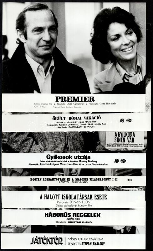 cca 1987 előtt készült külföldi filmekből egy-egy jelenet, 23 db vintage produkciós filmfotó, ezüst zselatinos fotópapíron, a használatból eredő (esetleges) kisebb hibákkal, 18x24 cm - Image 3