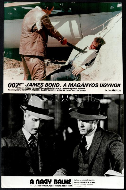 cca 1989 előtt készült külföldi filmekből egy-egy jelenet, 21 db vintage produkciós filmfotó, ezüst zselatinos fotópapíron, a használatból eredő (esetleges) kisebb hibákkal, 18x24 cm - Image 2