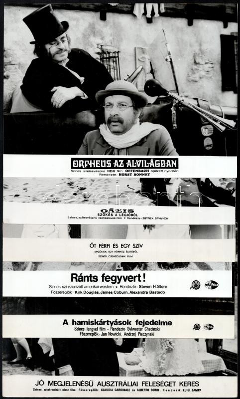 cca 1989 előtt készült külföldi filmekből egy-egy jelenet, 21 db vintage produkciós filmfotó, ezüst zselatinos fotópapíron, a használatból eredő (esetleges) kisebb hibákkal, 18x24 cm - Image 3