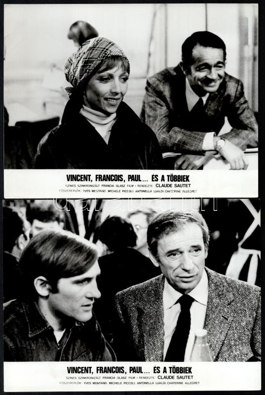 cca 1974 ,,Vincent, Francois, Paul ... és a többiek' című francia - olasz film jelenetei és szereplői (köztük Yves Montand, Gérard Depardieu), 17 db vintage produkciós filmfotó, ezüst zselatinos fotópapíron, a használatból eredő - Image 3