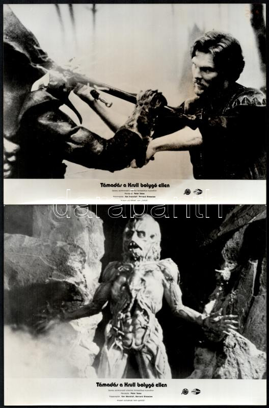 cca 1985 ,,Támadás a Krull bolygó ellen' című amerikai fantasztikus kalandfilm jelenetei és szereplői, 7 db vintage produkciós filmfotó, ezüst zselatinos fotópapíron, a használatból eredő (esetleges) kisebb hibákkal, 18x24 cm - Image 2