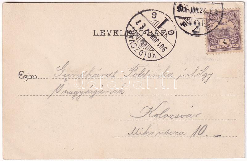 1901 Temesvár, Timisoara; Gyárvárosi Béga részlet. Polatsek-féle kiadása / Fabric, riverside (EK) - Image 2