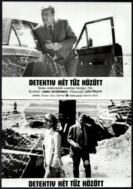 cca 1974 ,,Detektív két tűz között' című amerikai bűnügyi film jelenetei és szereplői, 6 db vintage produkciós filmfotó, ezüst zselatinos fotópapíron, a használatból eredő (esetleges) kisebb hibákkal, az egyik kép