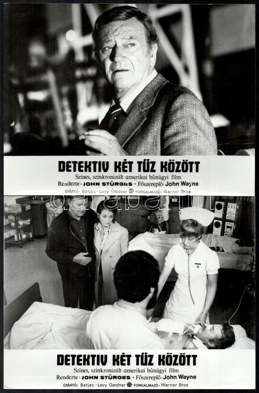 cca 1974 ,,Detektív két tűz között' című amerikai bűnügyi film jelenetei és szereplői, 6 db vintage produkciós filmfotó, ezüst zselatinos fotópapíron, a használatból eredő (esetleges) kisebb hibákkal, az egyik kép - Image 2