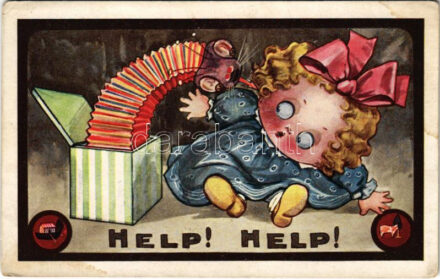 'Help! Help!' Kute Kiddies Series No. 629. Inter-Art Co. (EK)