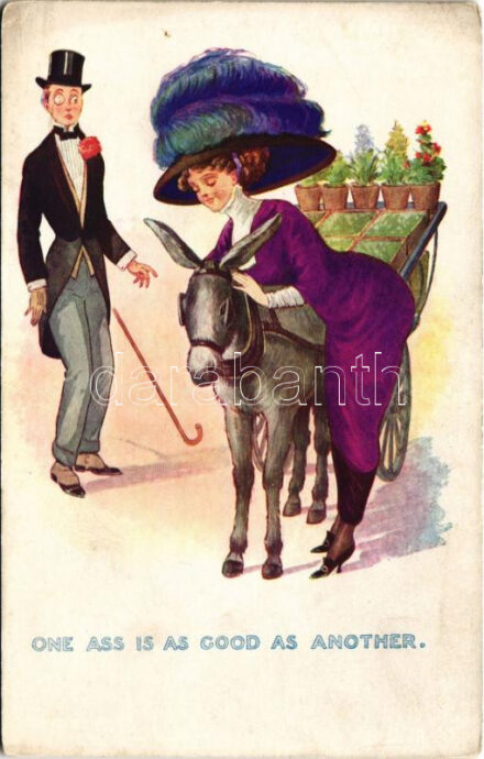 'One ass is as good as another' Inter-Art Co. 'Hobble' Series No. 844. (EK)