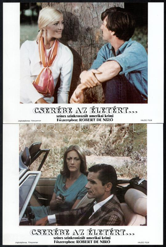 cca 1979 ,,Cserébe az életért' című amerikai krimi jelenetei és szereplői (főszereplő Robert de Niro), 6 db produkciós filmfotó, nyomdatechnikával sokszorosítva, egyoldalas nyomással, 18x24 cm - Image 3