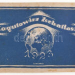 1923 Bp, Kogutowicz zsebatlasza az 1923. évre. II. évfolyam. Bp., Magyar Néprajzi Társaság Emberföldrajzi Szakosztálya,9-116 p +1 (Európa térképe 1924,1:15,000.000, tervezte: Kogutowicz Károly, 27x33 cm) t. Haránt alakú kiadói