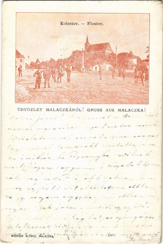 1900 Malacka, Malaczka, Malacky; Kolostor. Wiesner Alfréd kiadása / Kloster / cloister (EK)