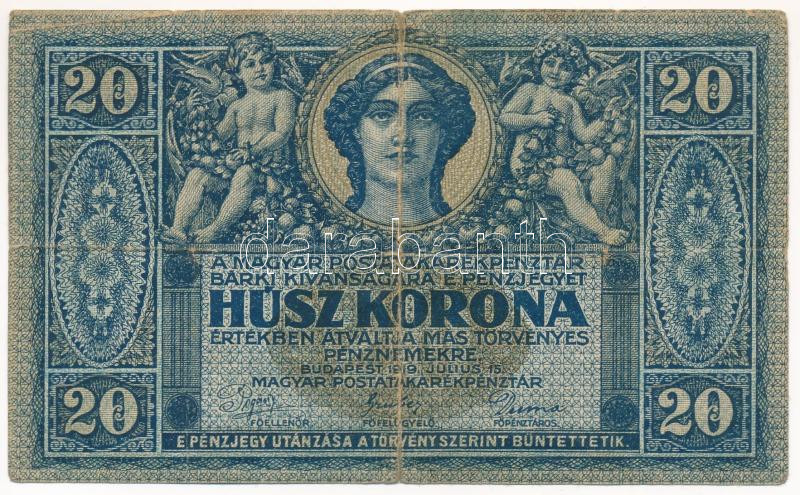 1919. július 15. 20K '1014 343725' T:VG szakadás Adamo K20