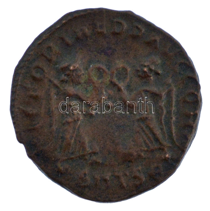Római Birodalom / II. Constantius ~347-348. AE4 bronz (1,85g) T:AU,XF Roman Empire / Constantius II ~347-348. AE4 bronze 'CONSTANTIVS PF AVG / VICTORIAE DD AVGG Q NN' (1,85g) C:AU,XF - Image 2