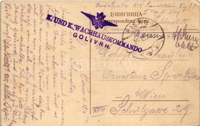 1914 Risan, Risano; Stara Slanica + 'K.u.K. Wachhauskommando Golivrh' (EK) - Image 2