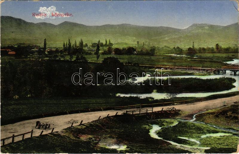 1915 Ruttka, Vrútky; látkép / general view + 'K.u.K. Spitalszug No. 3.' (EK)