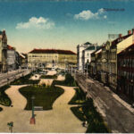 1914 Sopron, Széchenyi tér. Piri Dániel kiadása + 'K.u.K. Feldkanonenregiment Nr. 30. Ersatzbatterie' (EB)