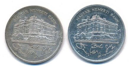 1992. 200Ft Ag 'MNB' (2x) T:AU,XF Adamo F13