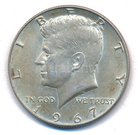 Amerikai Egyesült Államok 1967. 1/2$ Ag 'Kennedy' T:XF patina USA 1967. 1/2 Dollar Ag 'Kennedy' C:XF patina Krause KM#202a