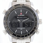 Naviforce kronográfos búvár karóra elemmel. Fém szíjjal. 46 mm