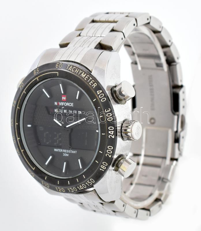 Naviforce kronográfos búvár karóra elemmel. Fém szíjjal. 46 mm - Image 2