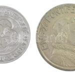 DN 'X. Pius pápa / PASTOR ANGELICVS 1903-1914' ezüstözött bronz emlékérem (35mm) + NSZK 1973. 1Gr Al replika (30mm) T:XF ND 'Pius X / PASTOR ANGELICVS 1903-1914' silver plated bronze commemorative medallion (35mm) + FRG 1973. 1 Groschen Al