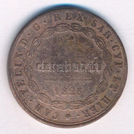 Olasz államok / Szardínia 1826L 5c Cu T:VF,F Italian States / Sardinia 1826L 5 Centesimi Cu C:VF,F Krause KM#127.1