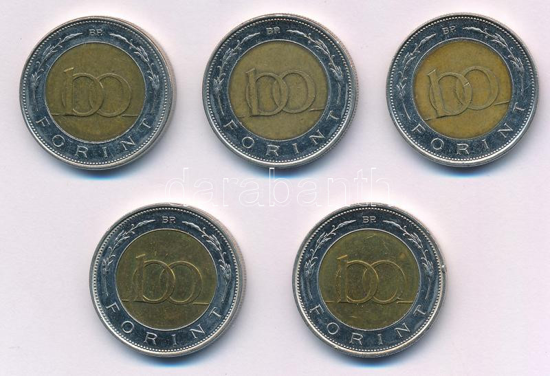 2002. 100Ft 'Kossuth' (5x) T:XF,VF patina Adamo FOEM1