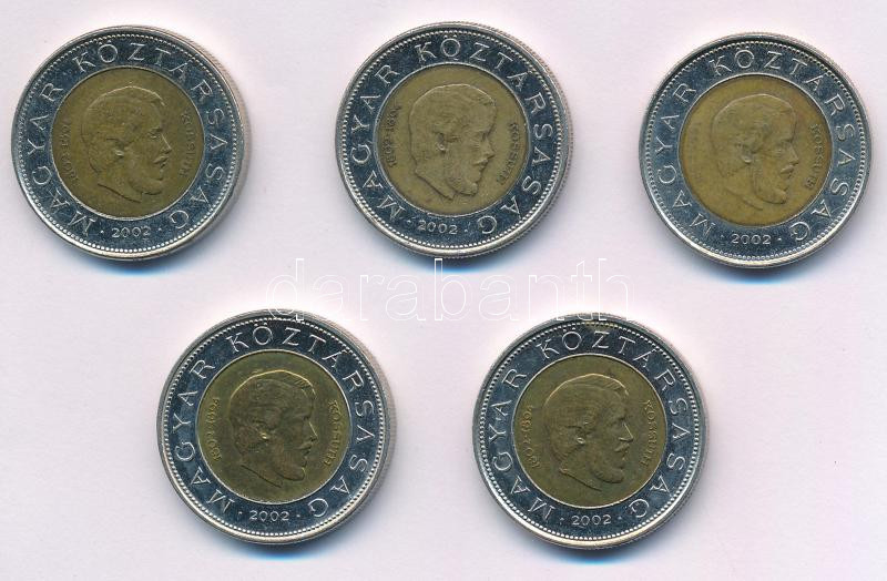 2002. 100Ft 'Kossuth' (5x) T:XF,VF patina Adamo FOEM1 - Image 2
