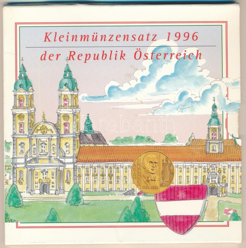 Ausztria 1980. 10gr-20Sch (6xklf) karton dísztokban T:UNC Austria 1980. 10 Groschen - 20 Schilling (6xdiff) in cardboard case C:UNC