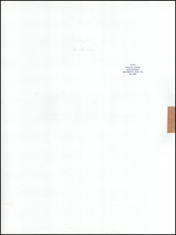 cca 1968 Kecskeméti órásműhely, Vincze János (1922-1999) kecskeméti fotóművész hagyatékából, pecséttel jelzett, vintage fotó, ezüst zselatinos fotópapíron, szélén kis szakadás, 39,5x30 cm - Image 2