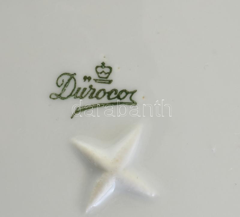 Dürocor porcelán tál. Matricás, jelzett, kopással 21x21 cm - Image 3