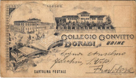 1894 (Vorläufer) Udine, Collegio Convitto Donadi / boarding school. Art Nouveau, floral (fl)