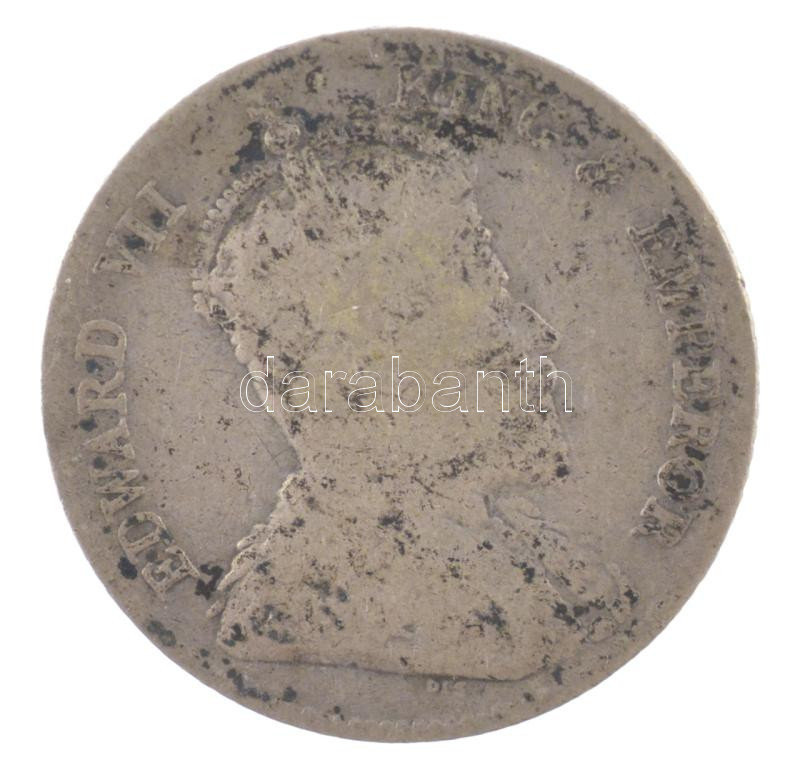 Hongkong 1904. 10c Ag 'VII. Eduárd' T:F patina Hong Kong 1904. 10 Cents Ag 'Edward VII' C:F patina Krause KM#13 - Image 2